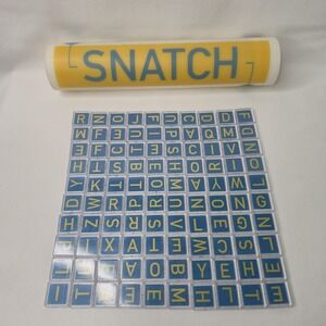 Snatch It Word Game Complete 100 Tiles Fast Paced Family Board Game Complete